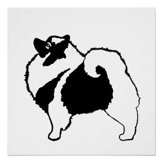 Keeshond Graphics - Cute Original Dog Art Perfect Poster (Voorkant)