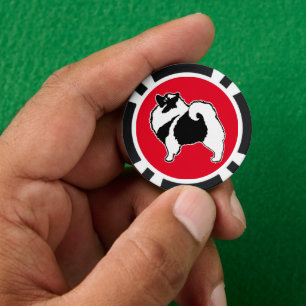 Keeshond Graphics - Cute Original Dog Art Poker Chips