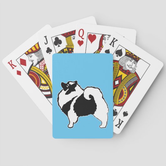 Keeshond Graphics - Cute Original Dog Art Pokerkaarten (Achterkant)