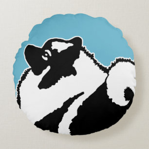 Keeshond Graphics - Cute Original Dog Art Rond Kussen