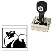 Keeshond Graphics - Cute Original Dog Art Rubberstempel (Gestempeld)