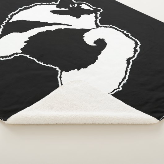 Keeshond Graphics - Cute Original Dog Art Sherpa Deken (3/4)