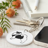Keeshond Graphics - Cute Original Dog Art Sleutelhanger (Voorkant Rechts)