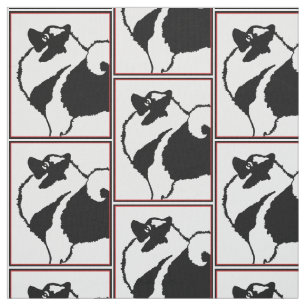 Keeshond Graphics - Cute Original Dog Art Stof