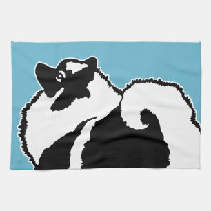 Keeshond Graphics - Cute Original Dog Art Theedoek