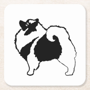 Keeshond Graphics - Cute Original Dog Art Vierkante Kartonnen Onderzetter