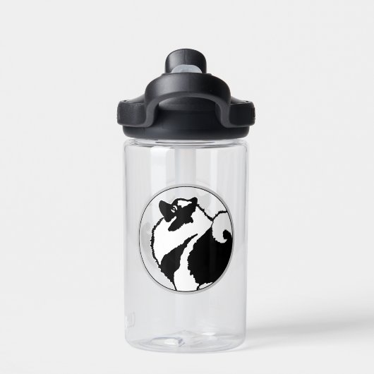 Keeshond Graphics - Cute Original Dog Art Waterfles (Achterkant)