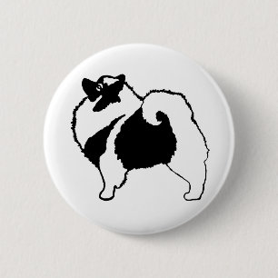 Keeshond Graphics - Mooie originele honden kunst Ronde Button 5,7 Cm