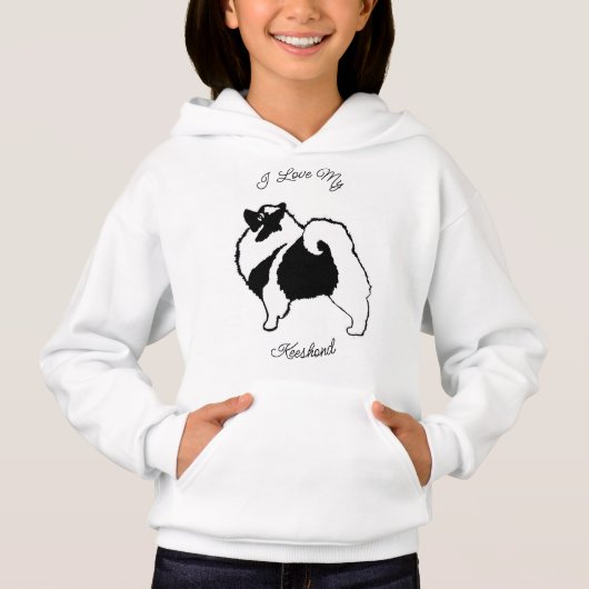 Keeshond Graphics - Sweat à capuche en forme d'ar (Devant)