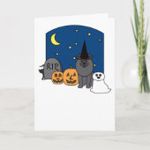 Keeshond Halloween Kaart (Voorkant)