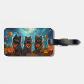 Keeshond Halloween Spooky Bagagelabel (Achterkant horizontaal)