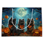 Keeshond Halloween Spooky Groot Cadeauzakje (Voorkant)