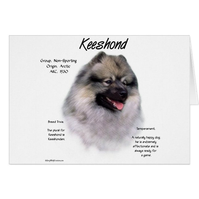 Keeshond History Design (Voorkant Horizontaal)