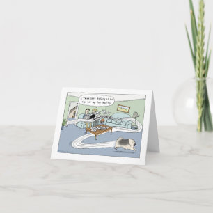 Keeshond Hond Agility Cartoon Verjaardagsgroet Kaart