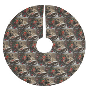 Keeshond Hond Kerstfeest Kerstboom Rok