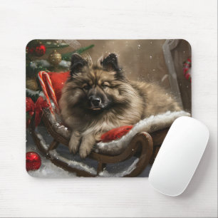 Keeshond Hond Kerstfeest Muismat