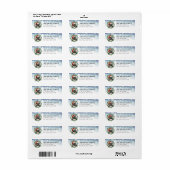 Keeshond-hond retouradreslabel etiket (Full Sheet)