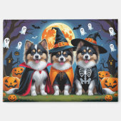 Keeshond Honden Pompoen Halloween Grappig Magneet (Voorkant)