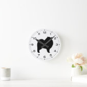 Keeshond Hondenras Silhouette Ronde Klok (Huis)