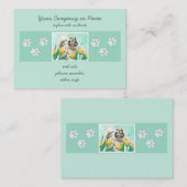 Keeshond in Tulips Painting Original Dog Art Visitekaartje (Voorkant / Achterkant)