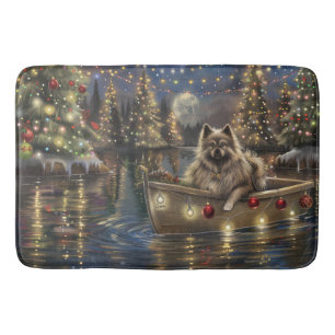Keeshond Kerst Feestelijke Reis Badmat