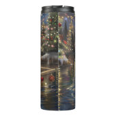 Keeshond Kerst Feestelijke Reis Thermosbeker (Achterkant)