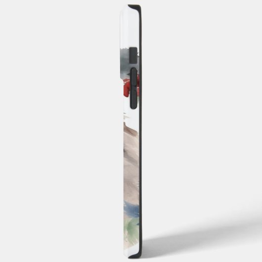 Keeshond Kerstkrans Feestelijke Pup Case-Mate iPhone Case (Achterkant / Links)