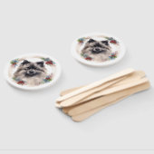 Keeshond Kerstkrans Feestelijke Pup Handwaaier (Niet-gemonteerd)