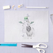 Keeshond Kerstmis Snowman Painting Dog Art Tissuepapier (Craft)