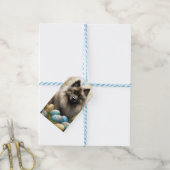 Keeshond met paaseieren cadeaulabel (Met Touw)