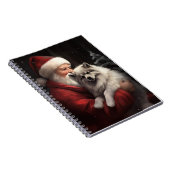 Keeshond met Sinterklaas Kerstfeest Notitieboek (Rechterzijde)