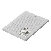 Keeshond met  tekst notitieblok (Gedraaid)