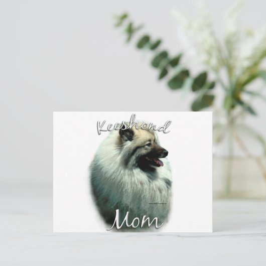 Keeshond Moeder 2 Briefkaart (Staand voorkant)