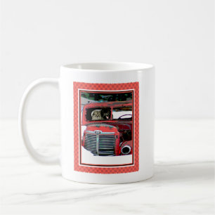 Keeshond Old Truck Paing Art Koffiemok