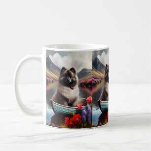 Keeshond op een peddel: Een landschappelijk avontu Koffiemok