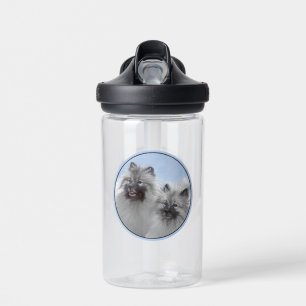 Keeshond Paar Kees Schilderij Originele Dieren Kun Waterfles
