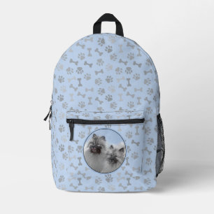 Keeshond Paar van Kees Schilderen Originele Dieren Bedrukte Rugzak