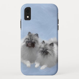 Keeshond Paar van Kees Schilderen Originele Dieren iPhone XR Hoesje