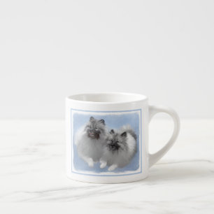 Keeshond Paar van Kees Schilderen Originele Dieren Espresso Kop