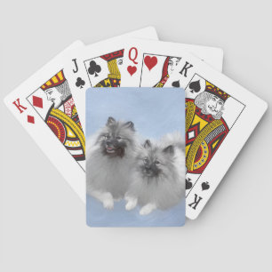 Keeshond Paar van Kees Schilderen Originele Dieren Pokerkaarten