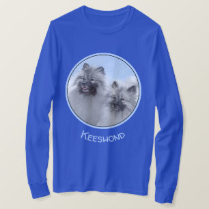 Keeshond Paar van Kees Schilderen Originele Dieren T-shirt