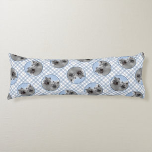 Keeshond Painting 2 Keeshonden Originele hondenkun Lichaamskussen