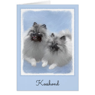 Keeshond Paire de Kees Peinture Art animal origina