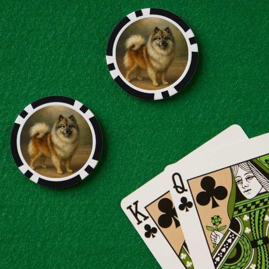 Keeshond Poker Chips (Pokertafel (Dubbel))