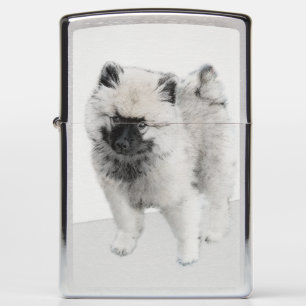 Keeshond Puppy Drawing - Cute Original Dog Art