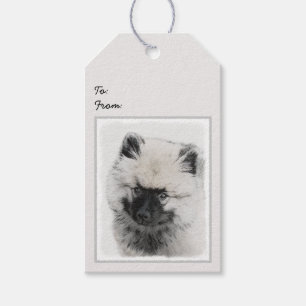 Keeshond Puppy Drawing - Cute Original Dog Art Cadeaulabel