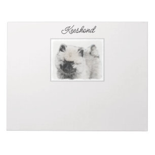 Keeshond Puppy Drawing - Cute Original Dog Art Notitieblok