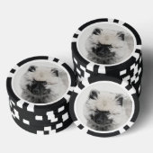 Keeshond Puppy Drawing - Cute Original Dog Art Poker Chips (Opstapeling)