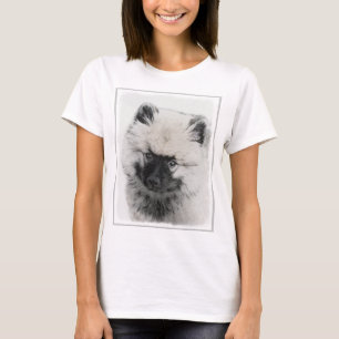 Keeshond Puppy Drawing - Cute Original Dog Art T-shirt
