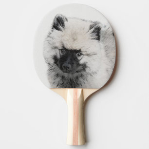 Keeshond Puppy Drawing - Cute Original Dog Art Tafeltennisbatje